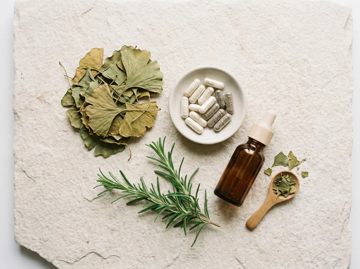 Naturliga ingredienser - ginkgo biloba och mineraler för öronhälsa och dagligt välmående