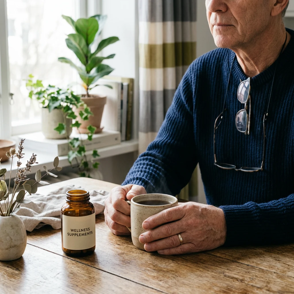 Kund håller mugg - Revixol daglig rutin